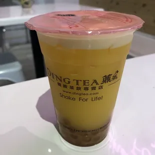 Passion Fruit Yakult with bubbles