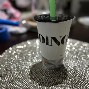 Ding Dong...got my wife&apos;s right drink. Winter melon milk tea slush 1/4 sugar and golden boba