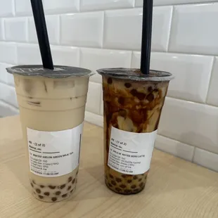 Winter Melon Milk Tea and MILO Monster Bobo Latte (Brown Sugar Boba Milk)