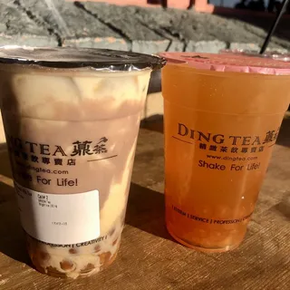 Taro Mash Green Milk Tea (Dairy)