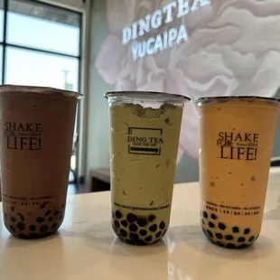 Slushes for Just in time for summer ! 
Matcha Slush , Thai Tea Slush and chocolate Slush