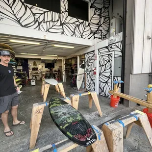 Their shop is located on backside of building. Just look for the black white floral artwork.