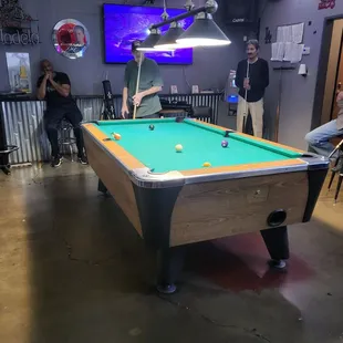 a pool table