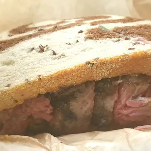 Hot Pastrami w/mustard only on marbled rye (12/12/21)