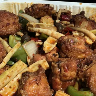 D2. Spicy Chicken Wings in Hotpot