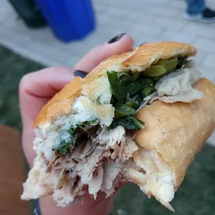 Roast pork w/ provolone and rabe. Sooo good.