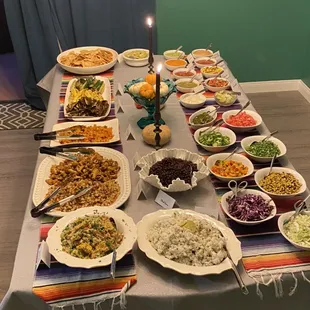 Vegan Taco Bar - with all these choices, you'll never miss the meat!