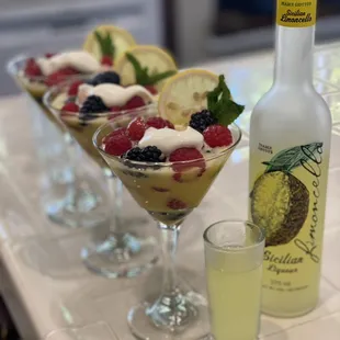 Limoncello Lemon Curd with Creme Fraiche and mixed Berries