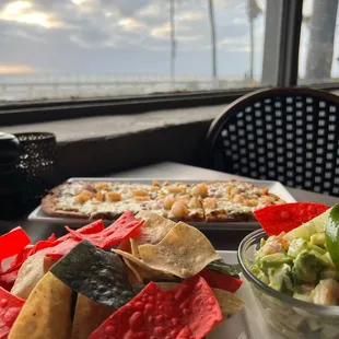 Shrimp Flat bread and Ceviche