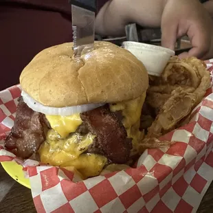 Ultimate Triple Decker Dinker Burger