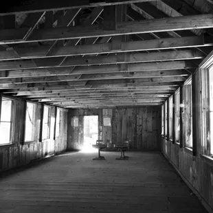 Old Buildings from logging camp being refurbished 20 minutes walk east from store