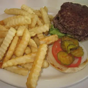 Great buger and fries