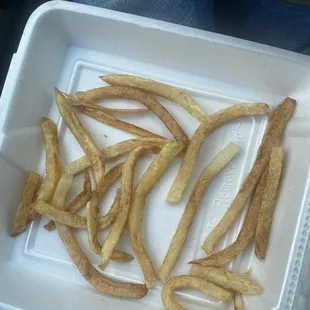 Undercooked fries.