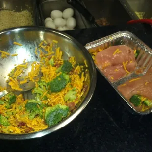 Cheddar and broccoli stuffed chicken