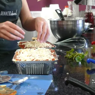 Kids of all ages love making meals with their parents in the Dinner Done kitchen. Readymade Grab &amp; Go is also available for those who prefer