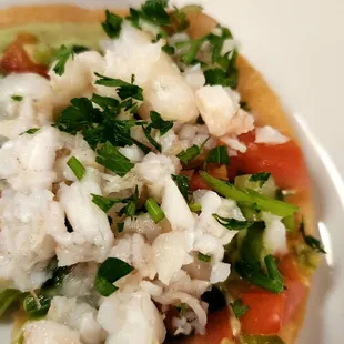a white plate of food