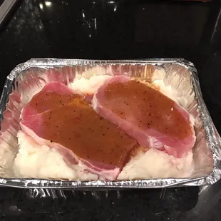 Pork chops!! Excellent!