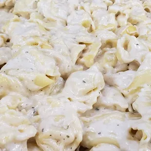 a close up of a pasta dish