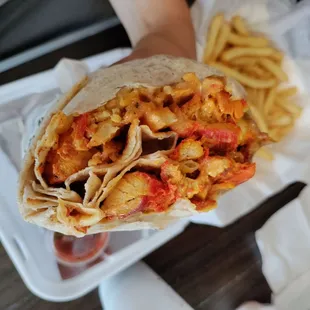 Cali Caliente chicken burrito