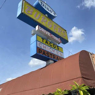 The sign outside drive through or walk up.