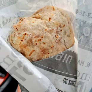 the unwrapping of a LA icon (bFast burrito)