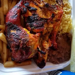 Cali Caliente 1/2 Chicken Plate Combo