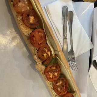 Chicken Pesto with Cheese Hot Sandwich