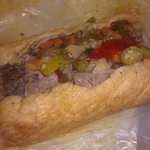 Italian Beef with Hot Peppers