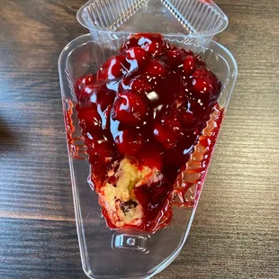a dessert in a plastic container