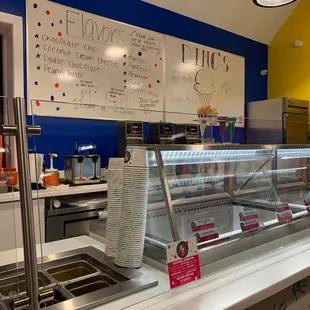 Cookie Dough Bar flavors on top, dough chilling below ready to be scooped