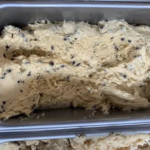 a cookie bar in a pan