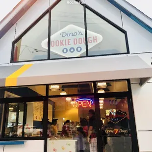 the front of the building