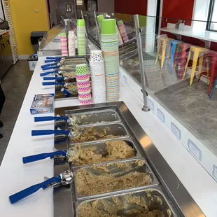 a row of ice cream cones