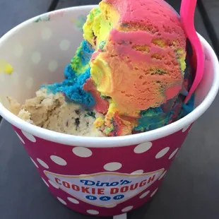 Superman ice cream and cookie dough!