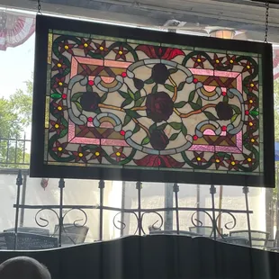 a stained glass window