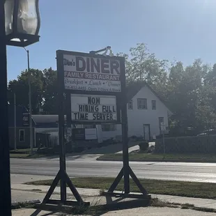 The outside entrance of the diner.