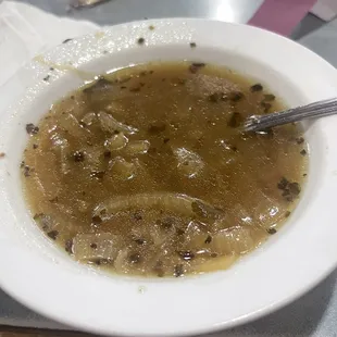 Their version of French onion soup.