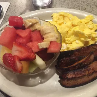 Chicken Apple Sausage and Eggs