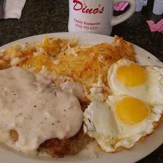 Chicken Fried Steak and Eggs