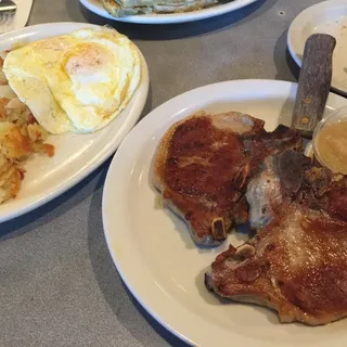Pork Chops and Eggs