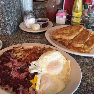 Homemade Corned Beef Hash and Eggs