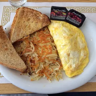 Bacon cheeseburger omelette