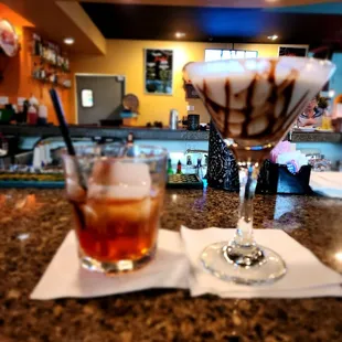 Manhattan and Chocolate Martini