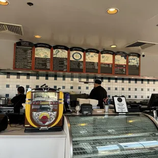 a view of the counter area