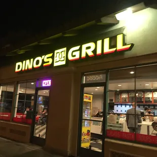 Dino's Grill Store Front, Newark Place Shopping Center, Newark, CA.