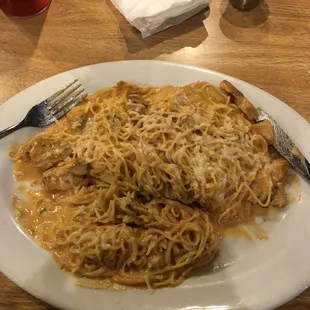 This is the Chicken Napolitana. Do not order this. It is horrible. Nothing like what it would look like from any other Italian Rest.