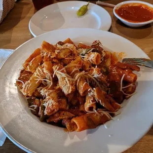 pasta dish, pasta, food