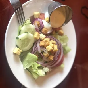 Side salad with ranch