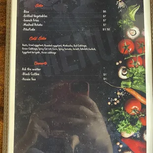 Menu as of 7/28/22