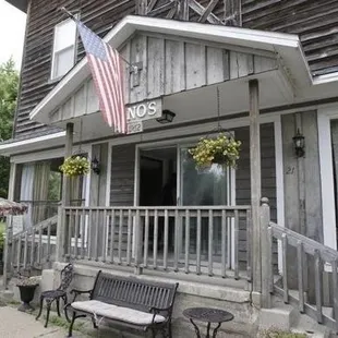 the front of the restaurant